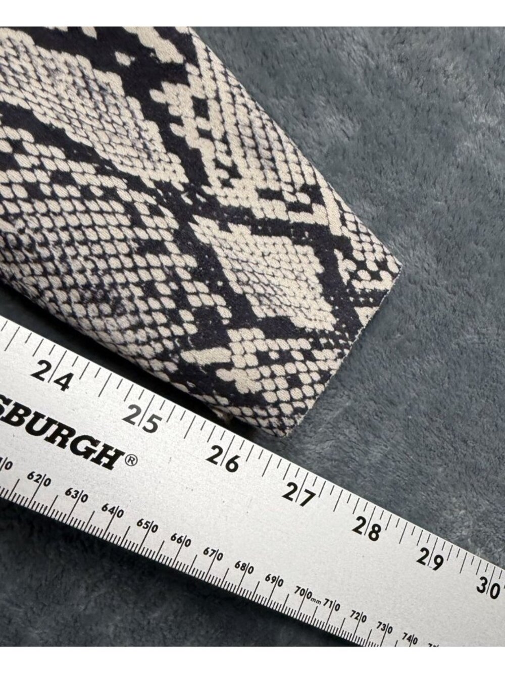 TC Womens Black & Beige Snake Print Leggings Zipper Detail Size S - Picture 8 of 10